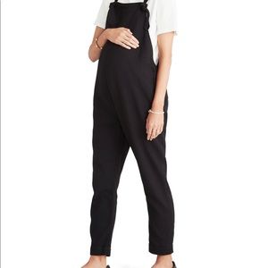 Black maternity overalls